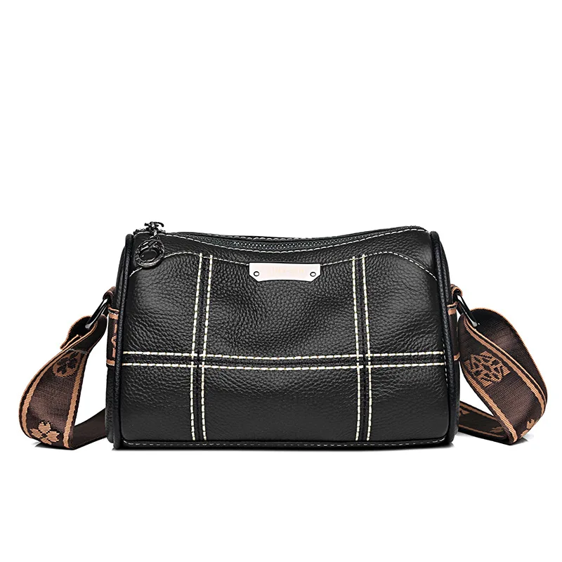 Single Bag Leather Genuine Shoulder Women's Pillow Spliced Handbag For Woman High-Quality Messenger Versatile Luxury Crossbody