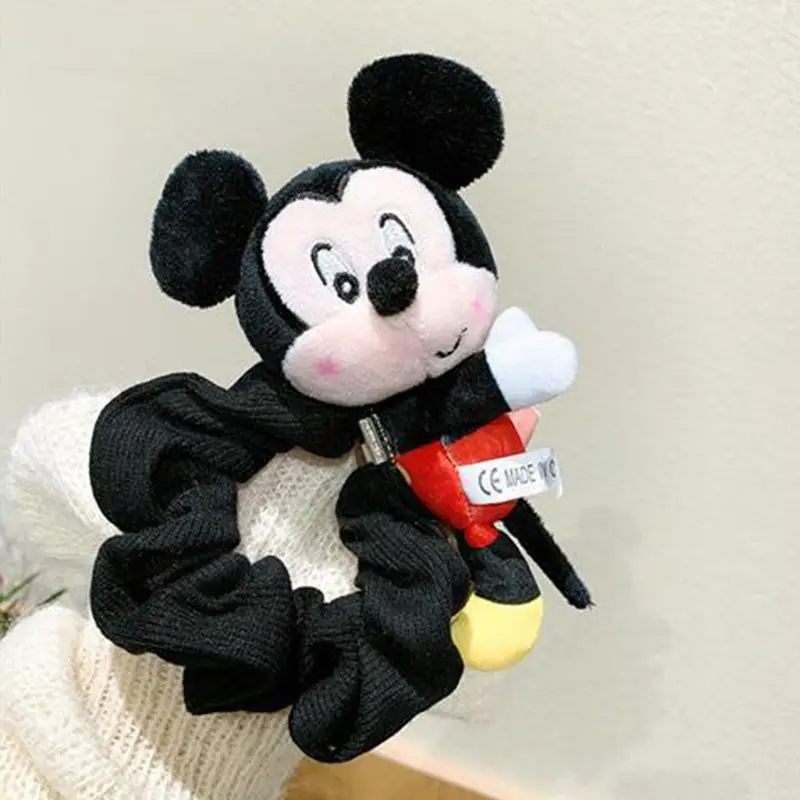

2Pcs Kawaii Disney Anime Hair Rope Cute Mickey Mouse Winnie Pooh Cartoon Ins High-Looking Little Fresh Sweet Headwear Gift Girl