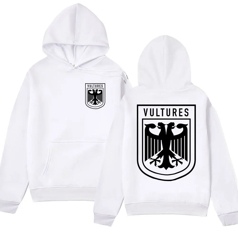 Rapper Kanye West Vultures New Album Graphics Print Hoodie Men Women's Fashion Oversized Hip Hop Hoodies Sweatshirts Streetwear