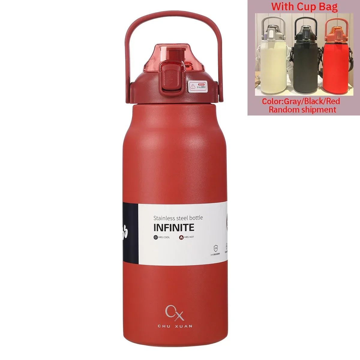 Red-With Cup Bag
