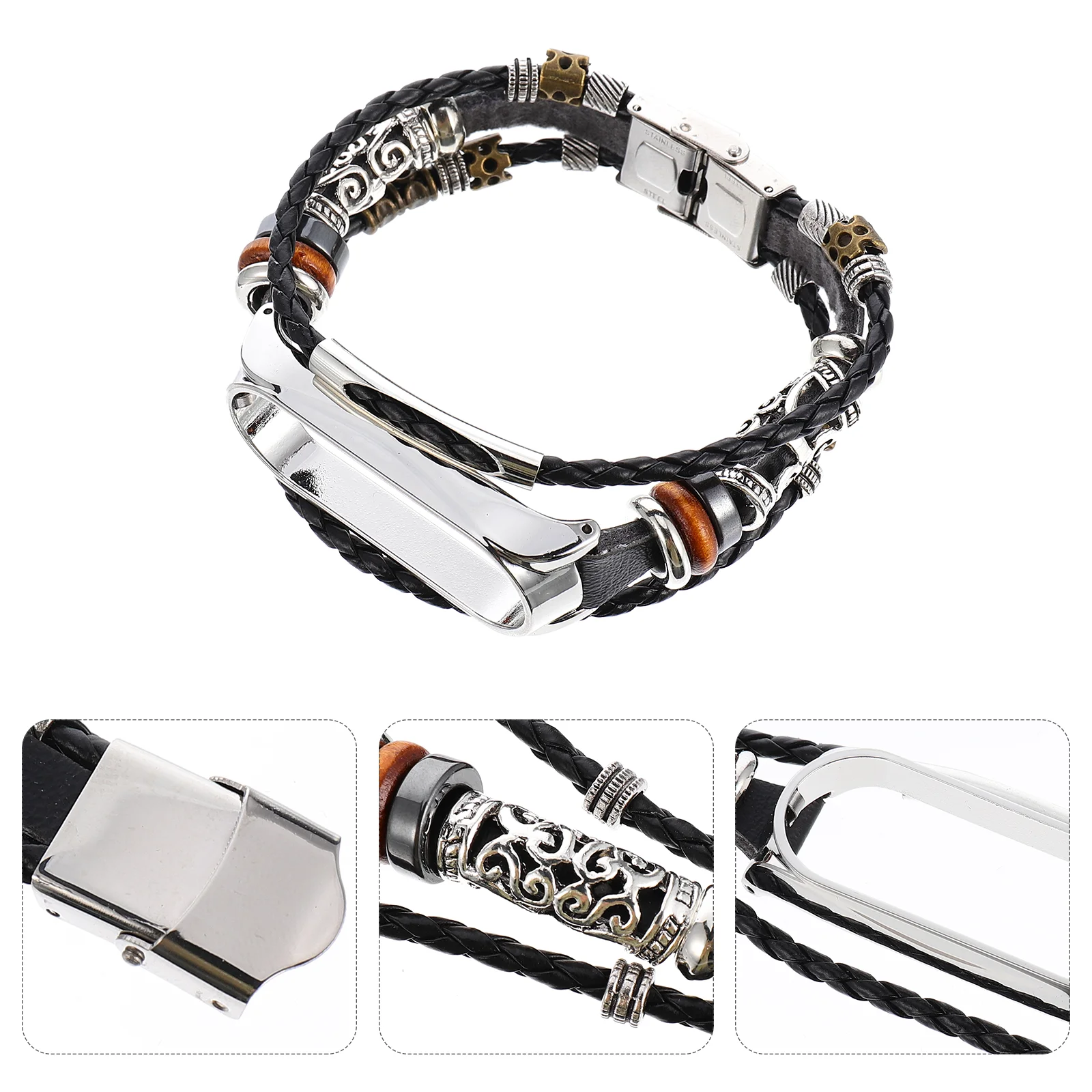 

Protective Film Wristband Miss Woman Bracelets for Men 5 Watch Bands Zinc Alloy