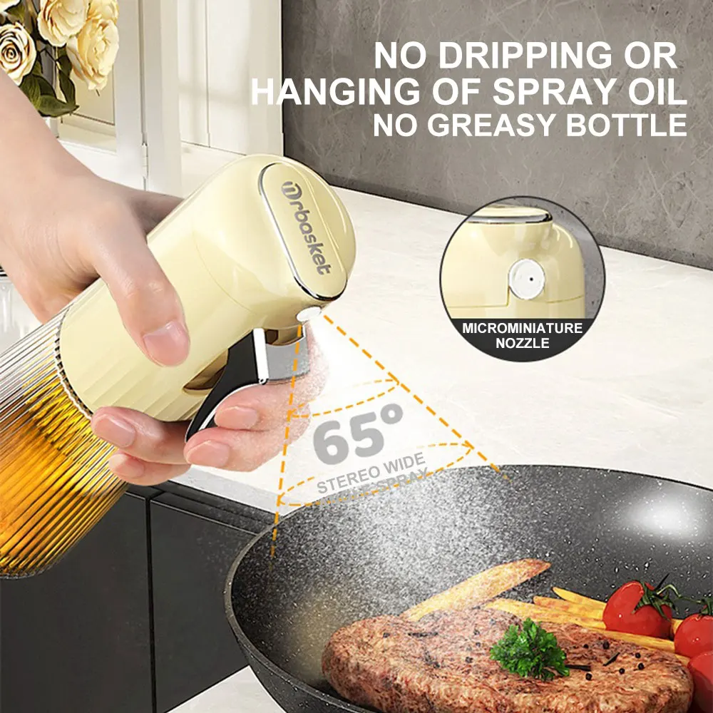 Upgrade Oil Spray Bottle for Kitchen Baking Roasting Glass Press Type Oil Sprayer Bottle Picnic Barbecue Olive Dispenser oil spray bottle