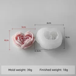 Heart-Shaped Roses Silicone Mold for DIY Aromatherapy and Crafts (J-5019)