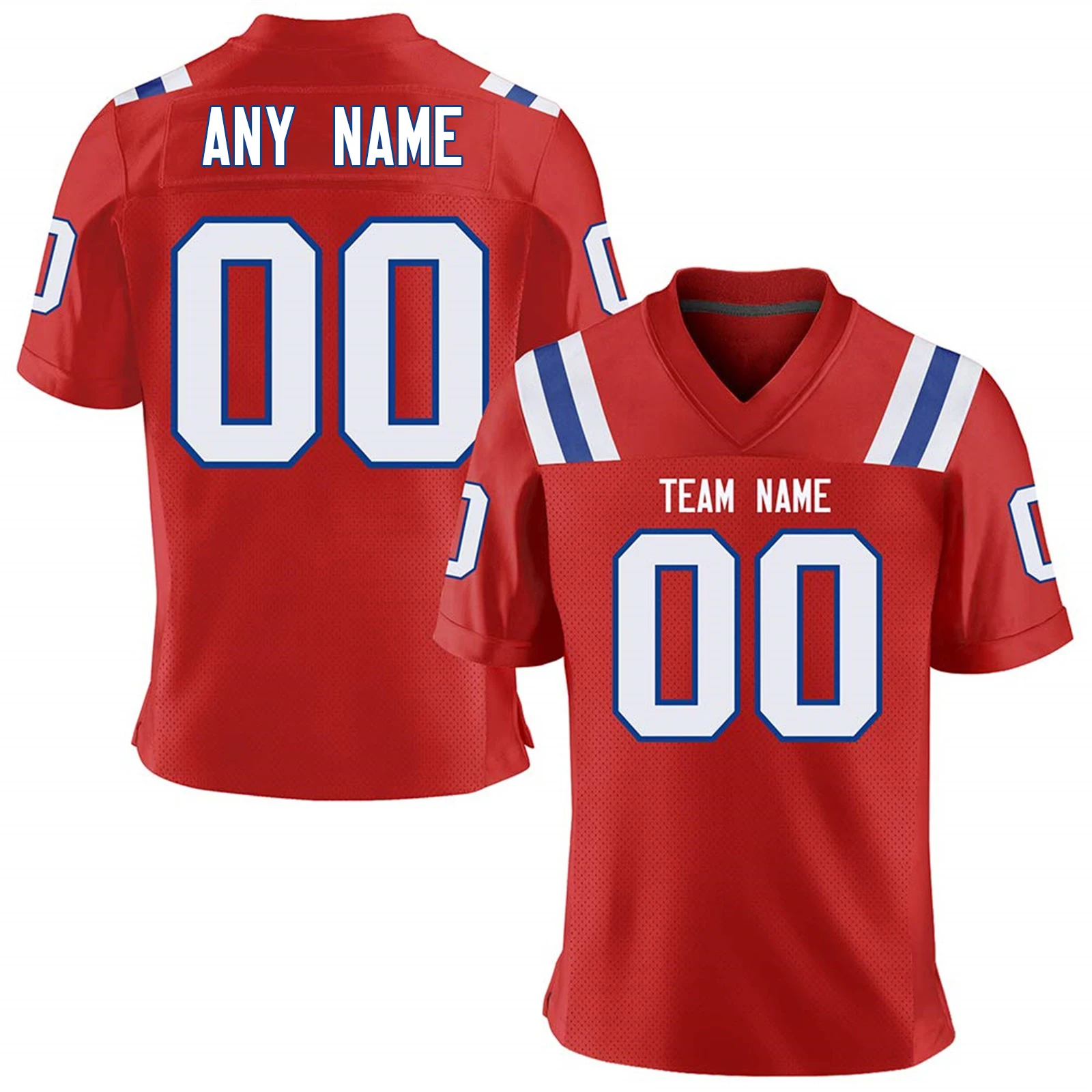 thumbnail image 1 of Camiseta de fútbol americano personalizada de los New England Patriots con nombre y número impresos, uniforme del equipo para hombres, mujeres y jóvenes, regalo para fanáticos, 1 of 4
