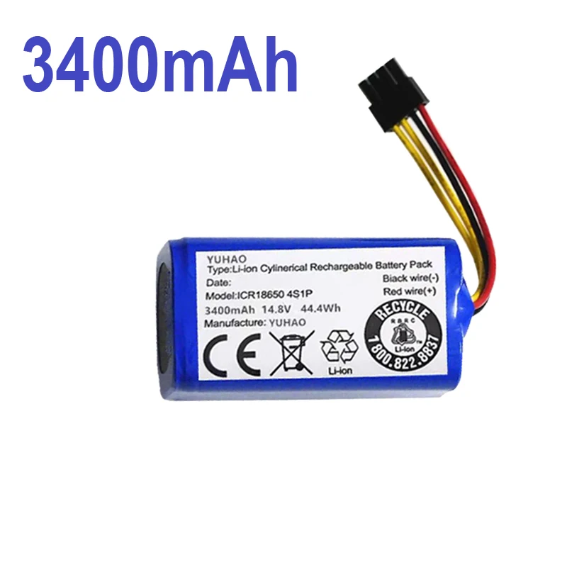 3400mah Robot Vacuum Cleaner Battery Pack for 360 C50 Robotic Vacuum Cleaner Spare Parts