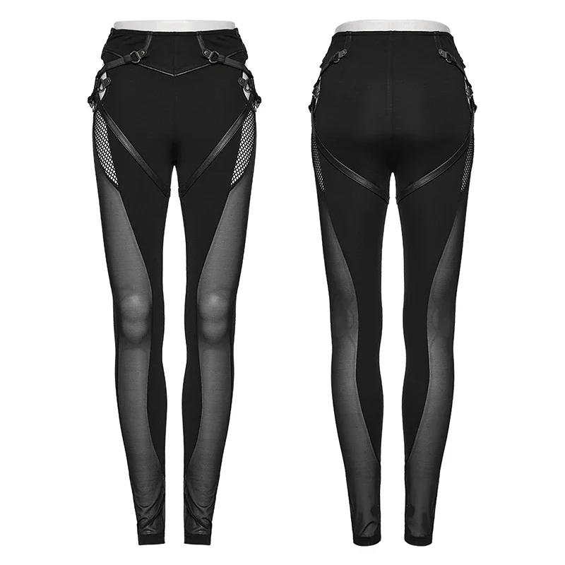 PUNK RAVE Women's Punk Handsome Hollow Design Segmentation