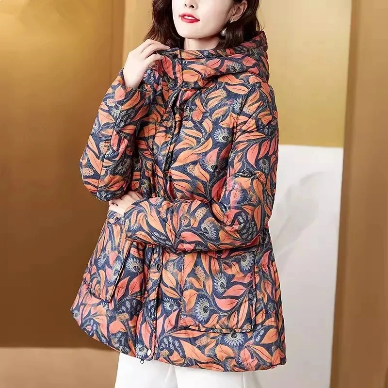 

Корейский пуховик, женские зимние парки, клетчатая утепленная теплая куртка с капюшоном, Женское зимнее пальто, свободная одежда с хлопковой подкладкой