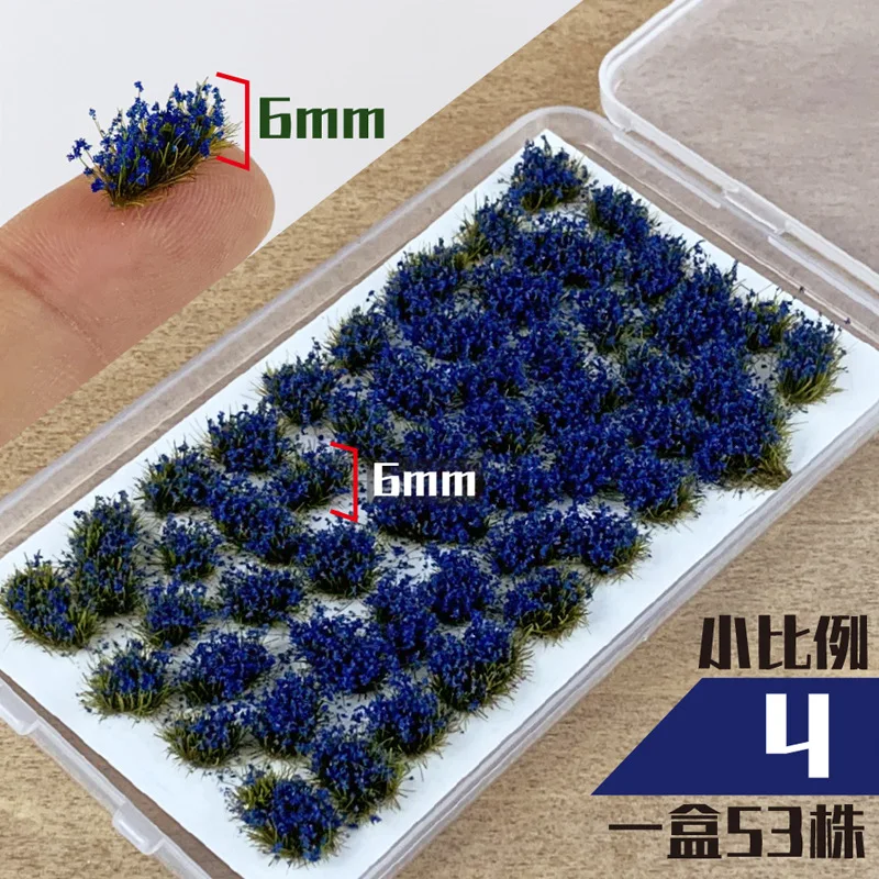 53 Teile/schachtel Miniatur Blume Gras Modell ABS Pflanzen Materialien für Diy HO Eisenbahn/Gebäude/Garten Sand Tisch Landschaft diorama Kits – Detail 6