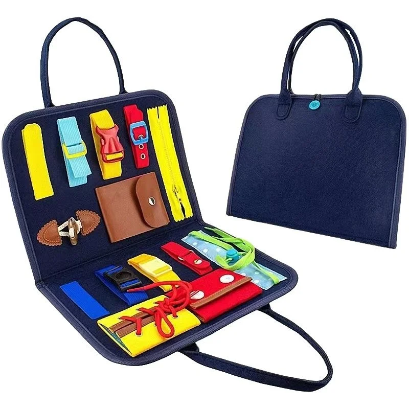 

Montessori Toys For Children Busy Board Buckle Training Kids Educational Games Baby Sensory Early Education Dress Aids Preschool