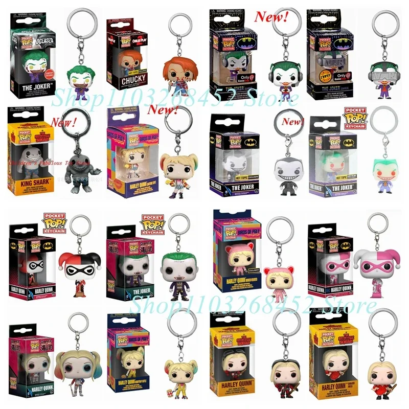 thumbnail image 2 of FUNKO Pocket New Suicide Squad The Joker Harley Quinn Pocket Pop Llavero Figura de acción de vinilo Colección Modelo Juguetes Para regalos, 2 of 5