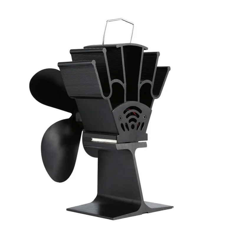 4 Blades Stove Fan Heat Powered Stove Fan Log Wood Burner Ecofan Quiet Home Fireplace Chimney Efficient Heat Distribution