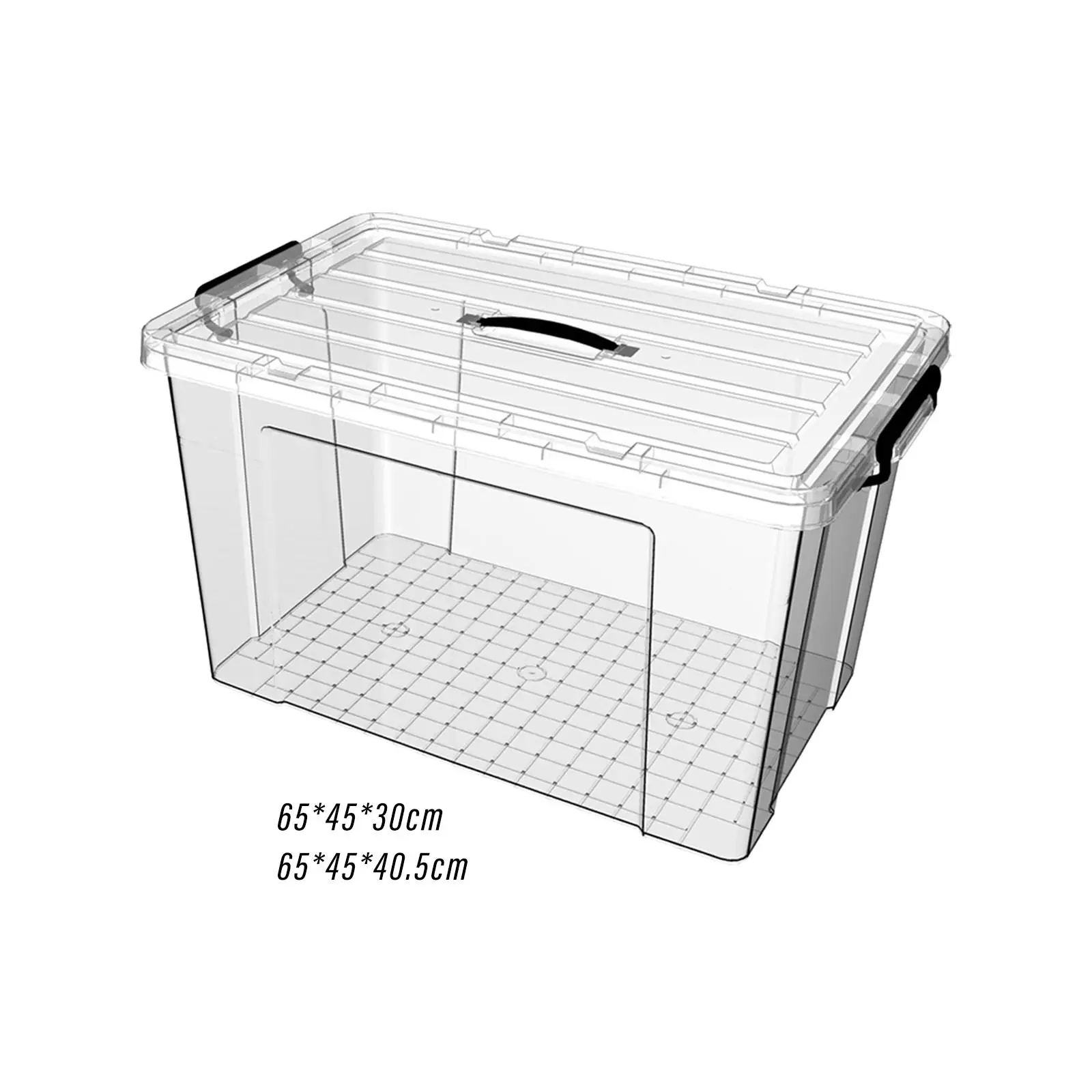 

Household Toy Storage Organizer Clear Stackable Container Portable Storage Bins for Book Blanket Quilt Nursery Room Living Room