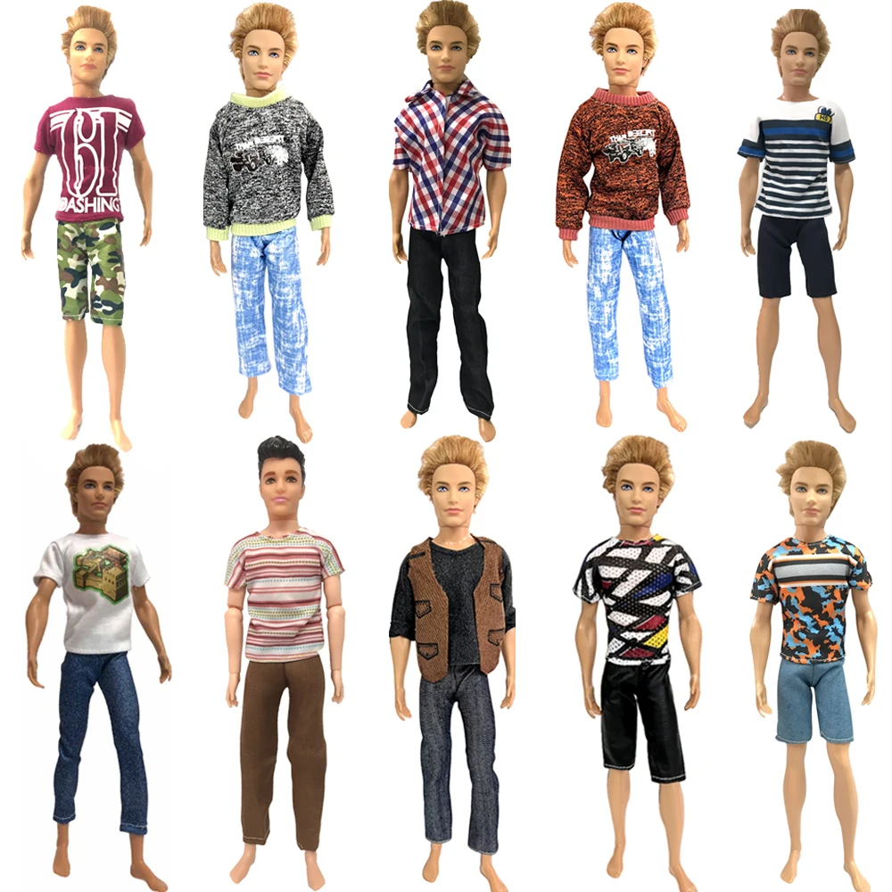 1 Set  Fashion Clothes For Male 1/6 Doll  Daily Wear Casual Suit Sweatshirt Pants  Modern Clothes For Ken Doll  Accessories JJ