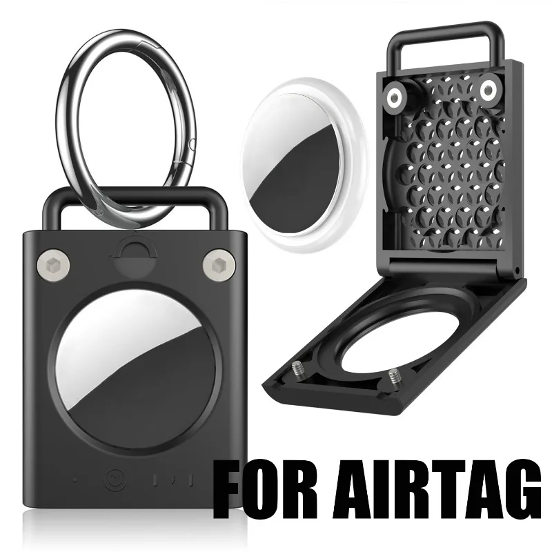 

Жесткий противоударный защитный чехол для Apple Airtag из ПК с кольцом-брелоком и трекером
