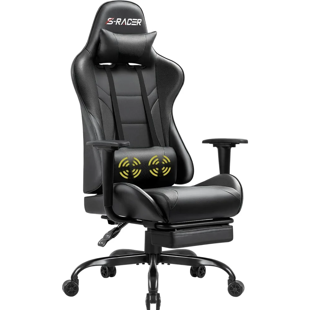 Homall Gaming Chair Massage Computer Office Ergonomic Desk Chair with Footrest Racing Executive Swivel Chair