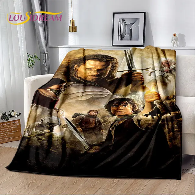 L-Lord of the Rings H-Hobbit Soft Plush Blanket,Flannel Blanket Throw  Blanket for Living Room Bedroom Bed Sofa Picnic Cover Kids