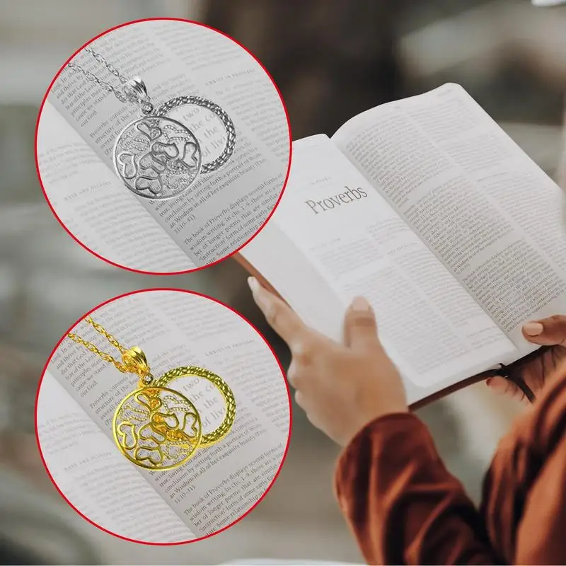 Collana con lente d'ingrandimento decorativa monocle collana con lente d' ingrandimento ciondolo collana di cristallo catena di blocco E2M1 gioielli per le donne in metallo