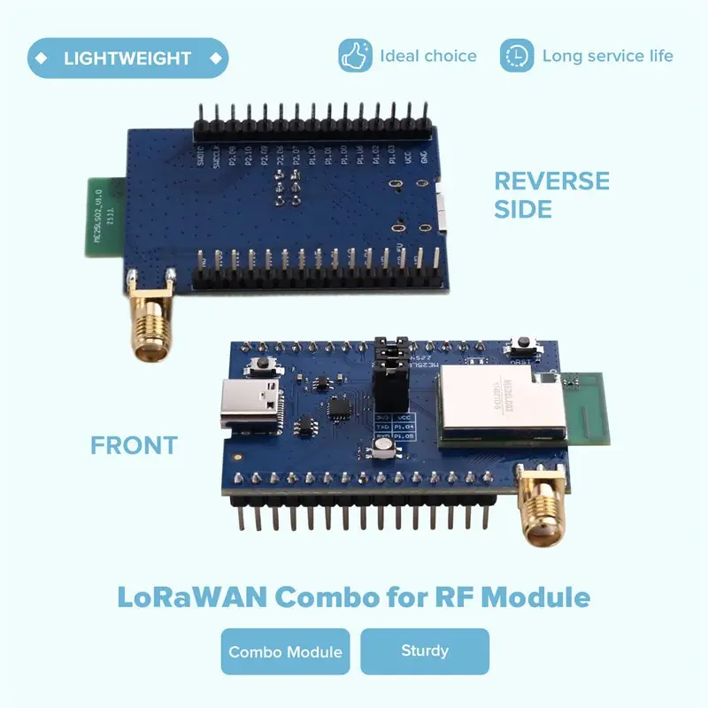 MX25LE02 SX1262 NRF54L15 PCB 안테나 Lorawan BLE 6.0 장거리 콤보 RF 모듈용 Uart 무선 및 RF Lora 모듈용