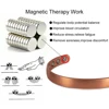 Vinterly Pure Copper Bracelets Magnetic Therapy Arthritis Matte Adjustable High Magnets Open Cuff 8mm Bangles Resizable Jewelry 5