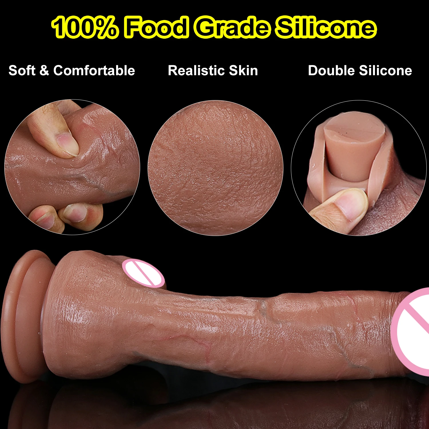 Dildo Sex Toys Soft Cock Realistic Strapon Big Dildo Skin Feel Small Penis Double Silicone Suction Cup Dick Gay Anal Sex Toys Men Women dildo sex toys
