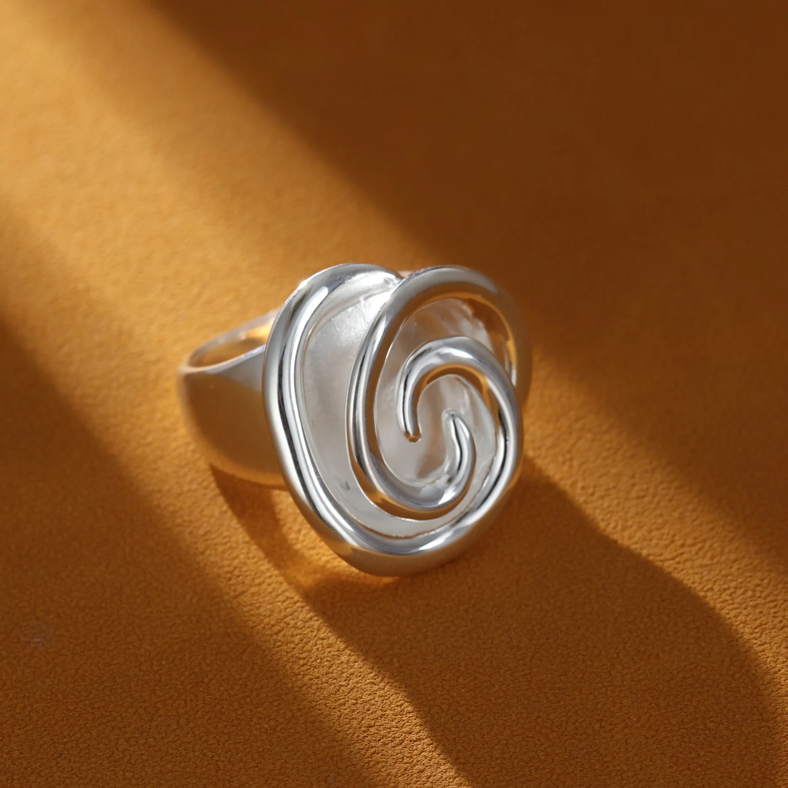 SA SILVERAGE S925 Sterling Silver Rose Big Flower Band Wedding Rings for Women Fine Jewelry