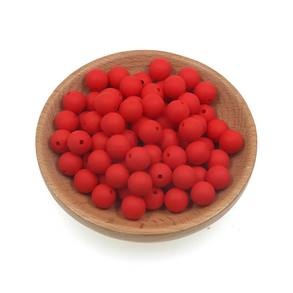 Silicone Round Beads for DIY Jewelry and Craft Projects - 20 Piece Set, 15mm