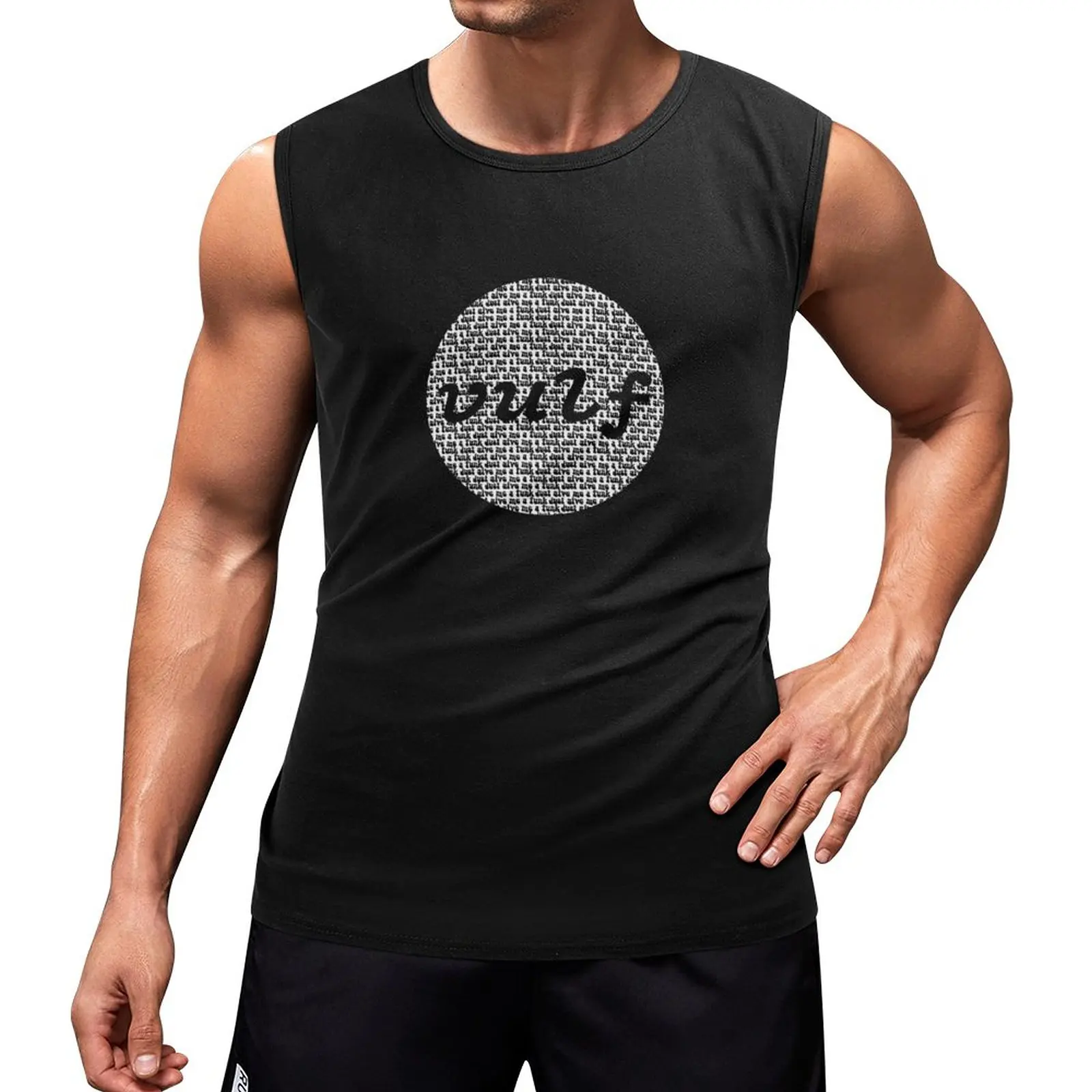 

New Vulfpeck Shirt Vulf Circle White Print Tank Top training weight vest gym shirt men sexy clothes men
