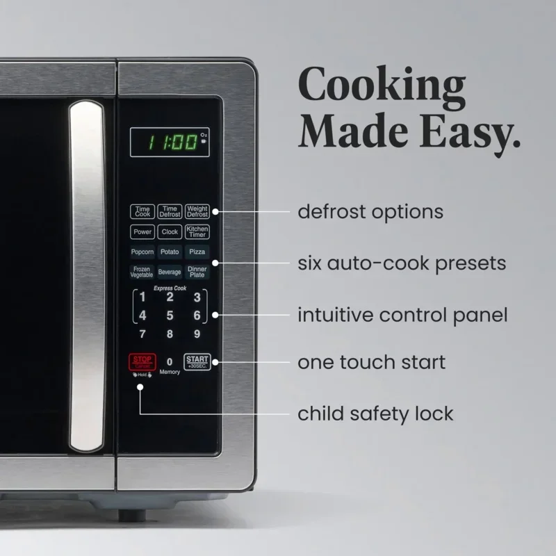 QWQJQWFarberware Countertop Microwave 1000 Watts,1.1cu ft-Microwave Oven With LED Lighting and Child Lock-Perfect for Apartment 2