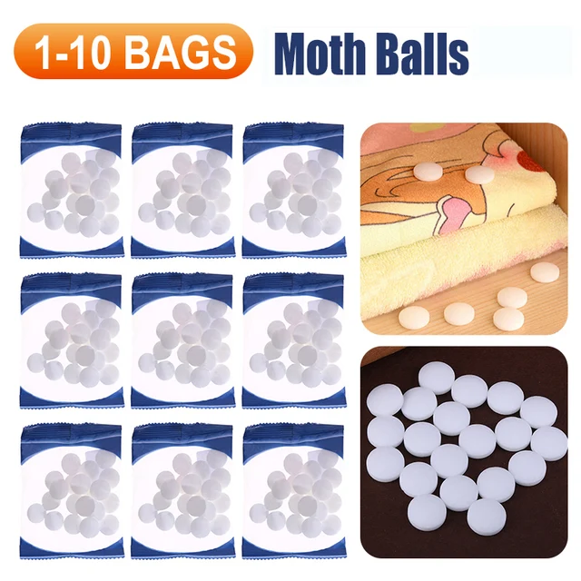 1-10 Táskák Lepkék Golyók Boules Penészbiztos Mothballs Camphor Tablets Kártevőirtó Ruhásszekrény Cipőszekrény Szag Eltávolító Dezodor