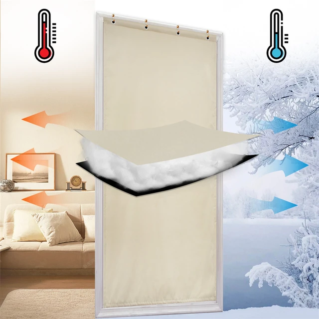Rideau de porte chaud coupe-vent, isolation thermique, isolation phonique,  taille personnalisée, ménage, hiver
