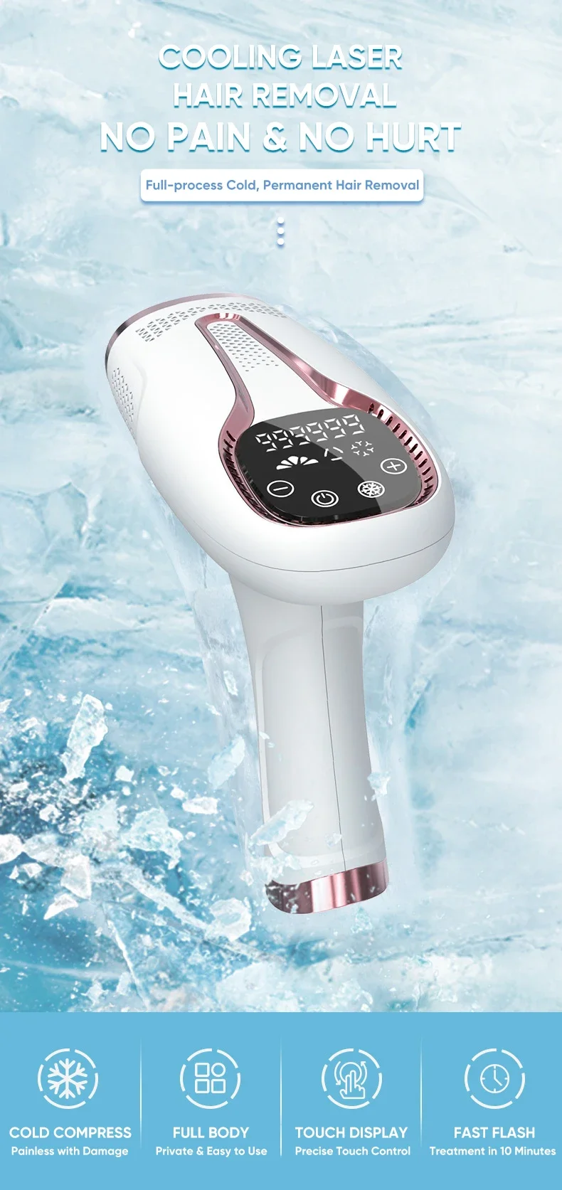 Epilatore laser a raffreddamento per donna e uomo bikini_voghion.com