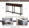 Wood Console Table Sofa Table with Two Storage Drawers and Bottom Shelf for Living Room, Entryway, Easy Assembly 3