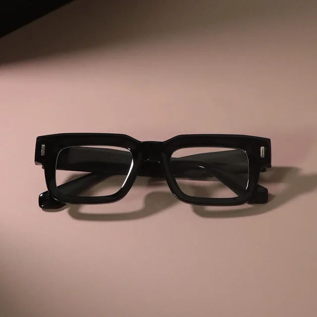 黒い長方形フレーム 老眼鏡 男性と女性のためのレトロな長方形の 黒い長方形フレーム 老眼鏡 男性と女性のためのレトロな長方形の