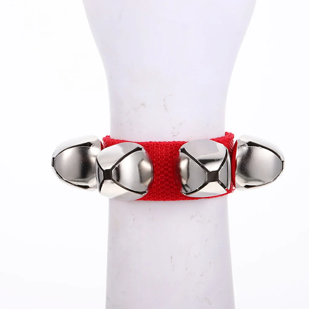 12 Pcs Christmas Wrist Bell Ankle Musical Instrument Adjustable Percussion Festival Hand Bells Xmas Shaking Alloy