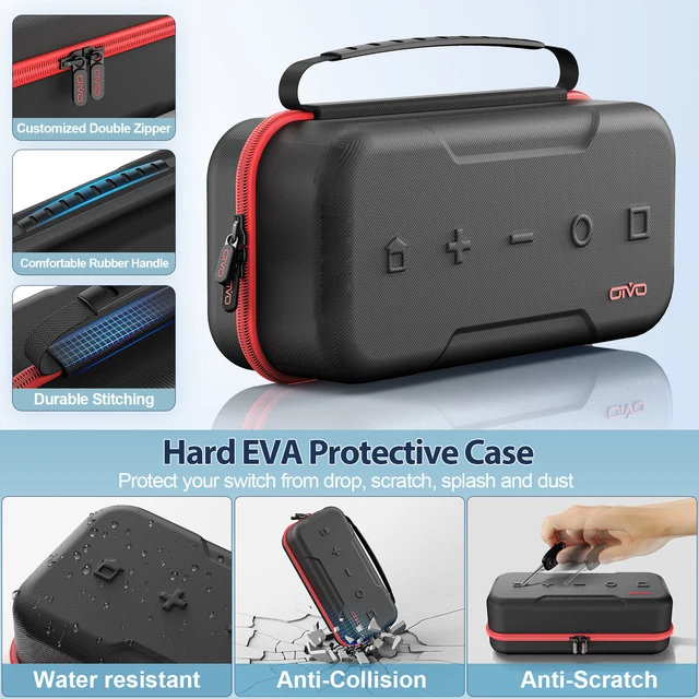 OIVO Large Storage Bag for Nintendo Switch OLED, Portable Waterproof Protective Case 2