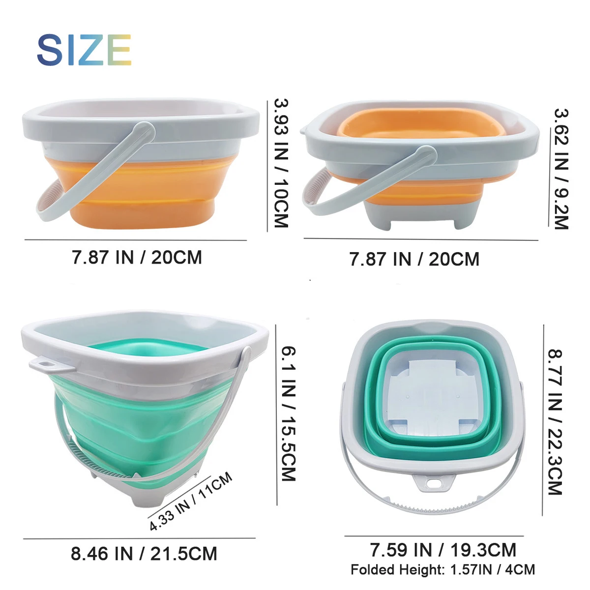 Beach  Sand Play Water Set Folding Bucket Summer Toys for Children Kids Outdoor Game Accessories Color Random 2