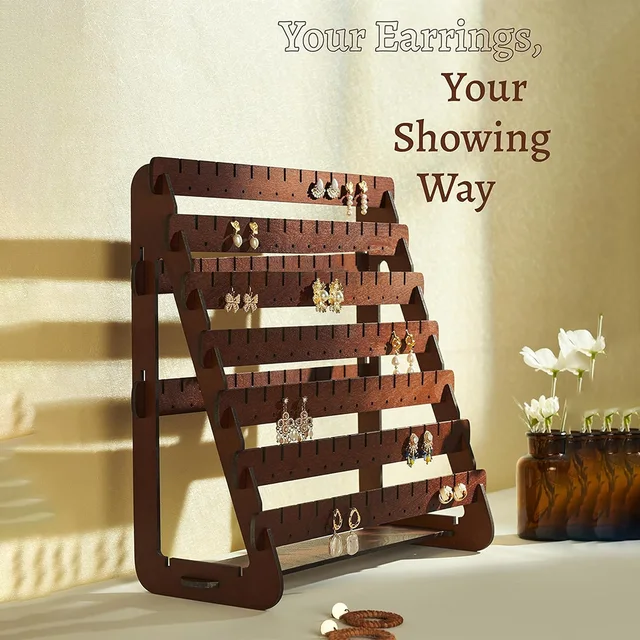 87851-0e79ae.jpg Support organisateur d'accessoires à 7 niveaux, grande capacité, présentoir de boucles d'oreilles et de bijoux, support de rangement pour filles et femmes, Table de vanité pour chambre