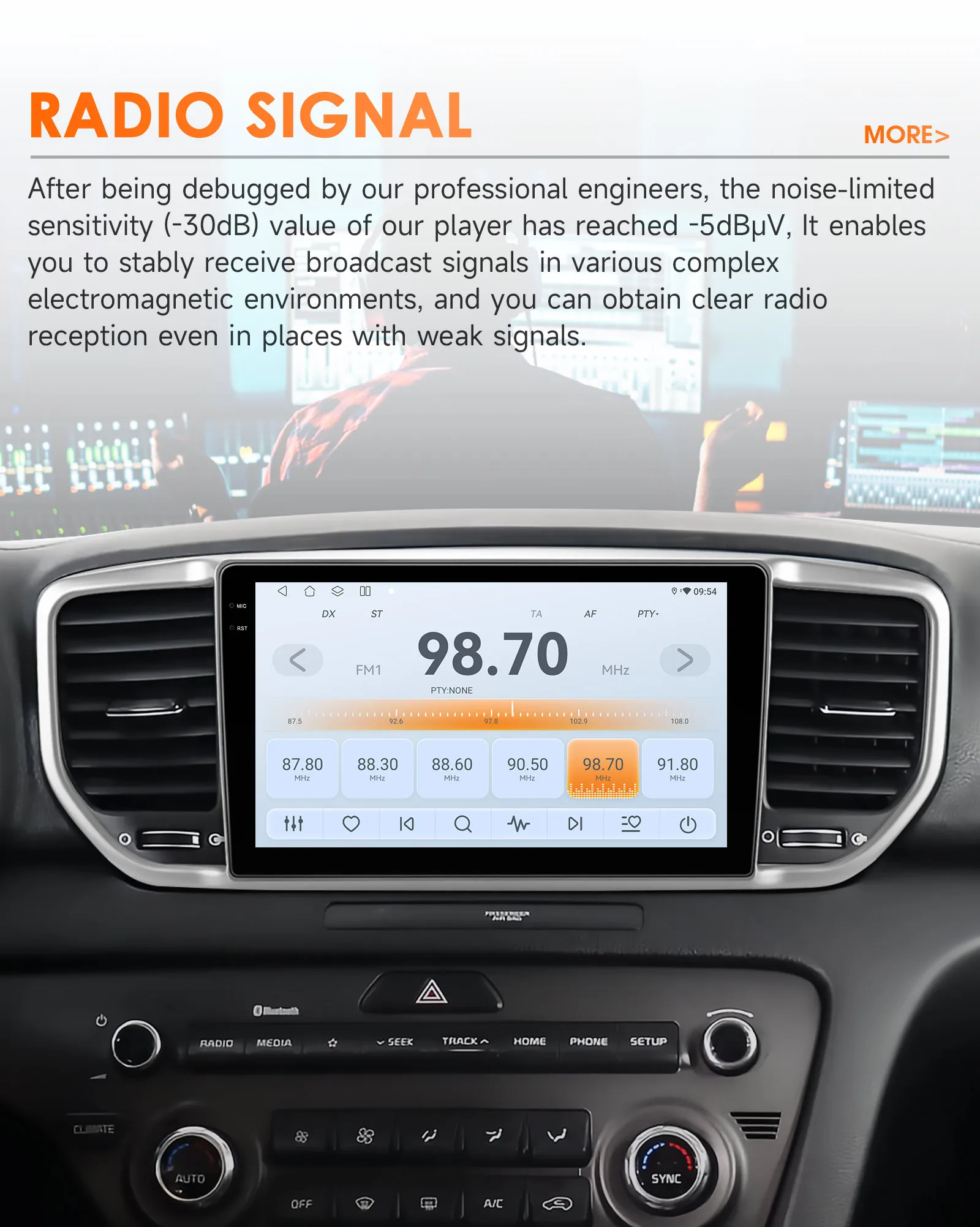 OSSURET Envío Rápido Sistema Inteligente para Auto Android 14 de 9 Pulgadas para Kia Sportage 4 QL KX5 2018-2021 CarPlay Android Auto Reproductor Multimedia para Auto Bluetooth Manos Libres con Qualcomm Snapdragon 6115 Octa Core DSP Audio AI GPS Navegación Unidad Principal de Alta Calidad 6
