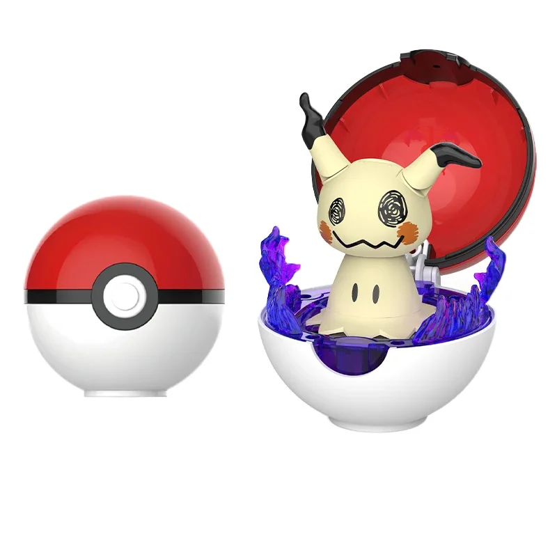 Pokémon-Figuren-Set: Pikachu, Bulbasaur, Eevee, Charmander, Squirtle, Piplup, Mimikyu mit Pokéball-Box – Sammlerstück und Spielzeug – Detail 23