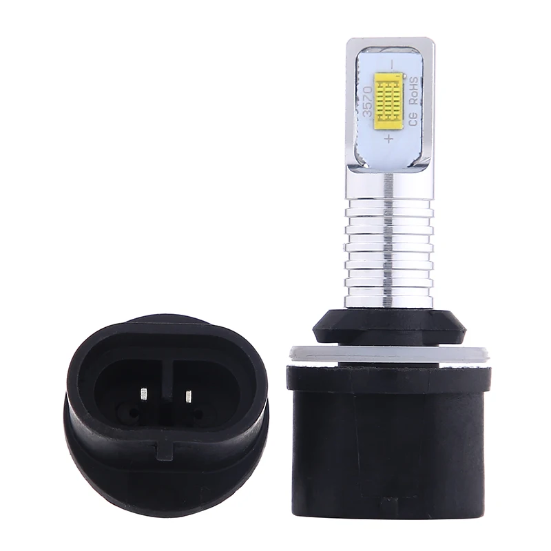 2Pcs H27 Led 881 Led Car Headlight H27W2 12000LM 6500K White Car Fog Light Front Head Driving Running Lamp Auto 12V H27W/2 H27W led car lights led lights led headlights led car headlights car headlamps