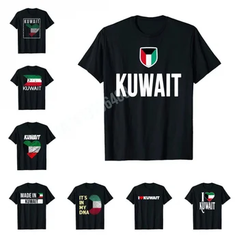 Men Women T Shirt More Design Kuwaiti Flag Funny Kuwait Vacation T-Shirt Tops 100% 100% Cotton  Tees