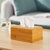Wooden Tissue Box Modern Minimalist Design Tissue Box Holder Wood Tissue Case for Hotel Restaurant Hotel Office Easy-Refill 5