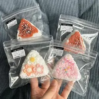 Triangles Sesame Rice Balls Sushi Silicone Elastic Pinching Fingertips Fidgety Toys Adult Stress Relief Kdis Gifts Squishy Toys 1
