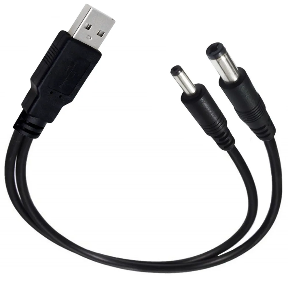 2 in 1 ̺ USB-DC 3.5*1.35/5.5*2.1mm  ̺ 0.3m