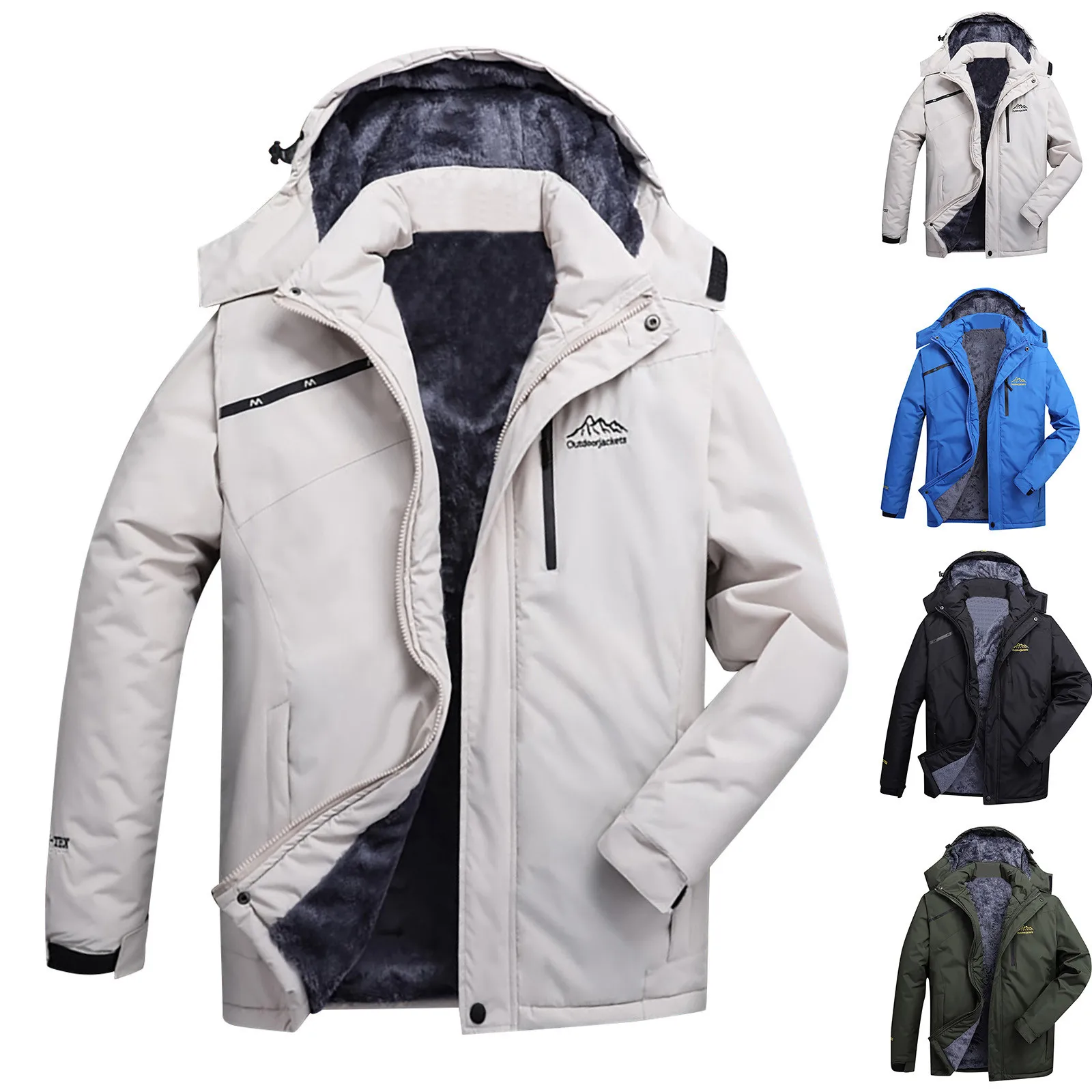 

Женская зимняя теплая куртка с капюшоном 2023, мужская повседневная Толстая бархатная парка, флисовое пальто, верхняя одежда, ветрозащитные водонепроницаемые военные куртки