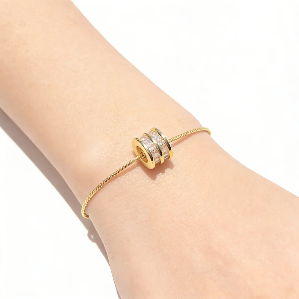 10 stücke 8mm quadratische Zirkonia Pflaster Rad Rondelle Abstand halter vergoldete Perlen für Frauen Armband Halsketten Schmuck herstellung Komponenten – Detail 8