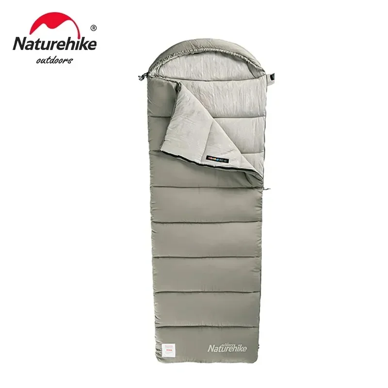 Naturehike-Spliceable encapuzado saco de dormir, ultraleve, impermeável, lavável na máquina, acampamento ao ar livre, M180, 1 ℃-12 °C, inverno