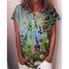 Summer Floral Flower Bird 3D Print T-Shirts Women Streetwear O-Neck Short Sleeve T Shirt Harajuku Y2k Tees Tops Female Clothing