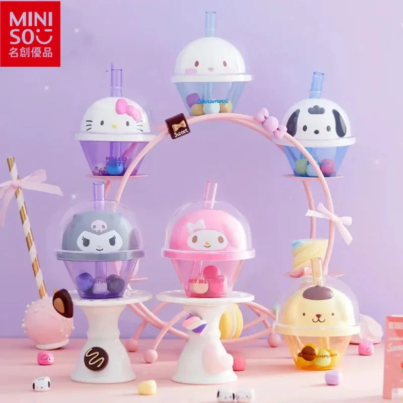 

Miniso Sanrio пузырьковый чай, искусственная серия, фигурка Kuromi, моя мелодия, Коричный пурин, понравило, экшн-аниме, кавайная модель, игрушки, подарки