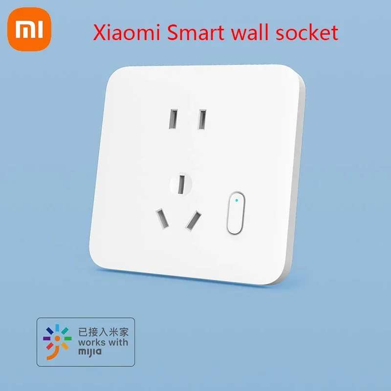 Xiaomi Mijia Smart Wall Socket Wireless Plug 10A 250V Xiaoai Voice Control Power Statistics OTA Upgrade For Smart Mijia APP